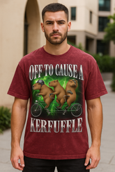 Capybara Chaos -Unisex Acid Washed Oversized Tee